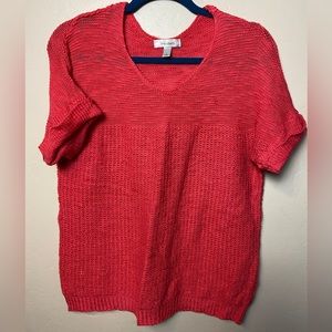 Coral pink knitted top from Dress barn, size large